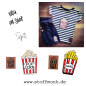 Preview: Label - POPCORN - ca. 3cm x 4cm - Kunstleder ++ Farbauswahl ++